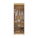 Ver imagem 5 de Guarda-roupa Infantil 62cm 2 Portas com Vidro e 2 Gavetas Liz Multimóveis Mp4512 Madeirado/branco