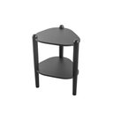 Ver imagem 3 de Mesa Lateral Orgânica com Prateleira 44,6cm Pé Madeira Móvel na Caixa