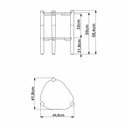 Ver imagem 2 de Mesa Lateral Orgânica com Prateleira 44,6cm Pé Madeira Móvel na Caixa
