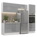 Ver imagem 3 de Armário de Cozinha Completa 260cm Branco/Cinza Lux Madesa 05