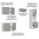 Ver imagem 5 de Armário de Cozinha Completa 260cm Branco/Cinza Lux Madesa 05