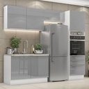 Ver imagem 1 de Armário de Cozinha Completa 260cm Branco/Cinza Lux Madesa 05