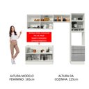 Ver imagem 6 de Armário de Cozinha Completa 260cm Branco/Cinza Lux Madesa 05