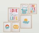 Ver imagem 2 de Quadro Infantil Menina 6 un A4 vidro e pendurador