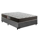 Ver imagem 1 de Cama Box Casal Colchão Mola Bonnel Belos Sonhos + Box Suede 60x138x188:cinza