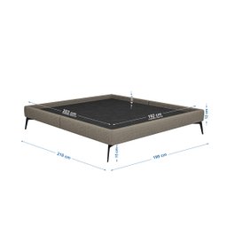 Base Bipartida Slim King em Linho com Cabeceira Skybox - 5