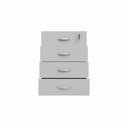 Ver imagem 5 de Gaveteiro Volante New City 4 Gavetas 46,5 cm Cinza Cristal/Preto Gebb Work