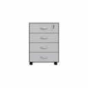 Ver imagem 6 de Gaveteiro Volante New City 4 Gavetas 46,5 cm Cinza Cristal/Preto Gebb Work