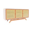 Ver imagem 1 de Balcão Buffet Ricco 167 Cm Laca 3 Portas em Palhinha Off White