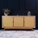 Ver imagem 2 de Balcão Buffet Ricco 167 Cm Laca 3 Portas em Palhinha Off White