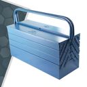 Ver imagem 1 de Caixa Ferramentas Reforçada Fercar 09R 50cm Sanfonada 7 Gavetas - Vermelha