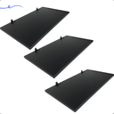 Ver imagem 2 de Kit 3 Prateleira Preta 50X30 + Suporte Flutuante Mdf Organizadora Decoração Cozinha Banheiro Sala