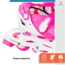 Ver imagem 4 de Patins Infantil Roller In Line 4 Rodas 31 a 34 Criança Ajustável Abec-7 com Kit de Proteção Freio Tr