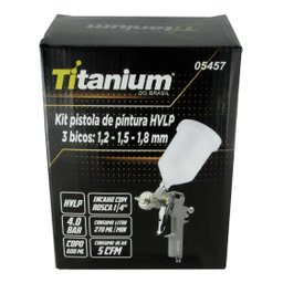 Kit Pistola Pintura por Gravidade Bicos 1,2mm, 1,5mm 1,8mm - 3