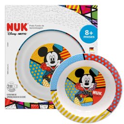 Prato de Bebê Criança Disney Mickey Mouse Fundo De Aprendizado A Partir de 8 Meses Nuk By Romero - 1