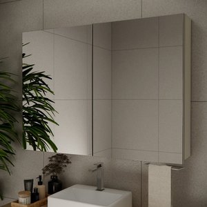 Espelheira de Banheiro Nature Estilare - 110cm Nude