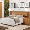 Ver imagem 3 de Cabeceira Casal Valência Extensível com Mesa de Cabeceira Império Cinamomo