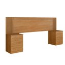 Ver imagem 1 de Cabeceira Casal Valência Extensível com Mesa de Cabeceira Império Cinamomo