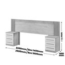 Ver imagem 4 de Cabeceira Casal Valência Extensível com Mesa de Cabeceira Império Cinamomo