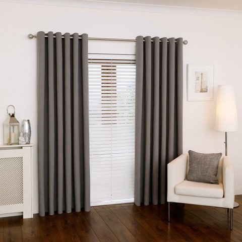 Cortina Oxford Cinza-escuro 300x270 Sala/quarto Fabritex