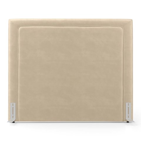 Cabeceira Cama Box Casal Padrão Alba 140cm com Frame Veludo Bege - Desk Design