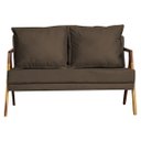 Ver imagem 2 de Kit 1 Poltrona Marilia + Namoradeira Marilia Recepção - Suede Marrom