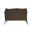 Ver imagem 4 de Kit 1 Poltrona Marilia + Namoradeira Marilia Recepção - Suede Marrom