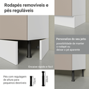 Ver mais imagens de Conjunto Gabinete para Banheiro 120cm 3 Portas 3 Gavetas Branco/Crema Agata Madesa 01