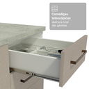 Ver imagem 6 de Conjunto Gabinete para Banheiro 120cm 3 Portas 3 Gavetas Branco/Crema Agata Madesa 01