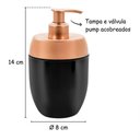 Ver imagem 4 de Kit Banheiro Acessórios Lavabo 3 Peças Pia Preto Cobre Forma Conjunto Pia Completo Organização