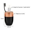 Ver imagem 2 de Kit Banheiro Acessórios Lavabo 3 Peças Pia Preto Cobre Forma Conjunto Pia Completo Organização