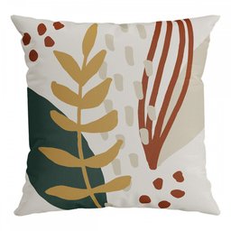 Capa de Almofada Decorativa Durand 43x43 Cm Terracota/verde 139 - Belchior - 1