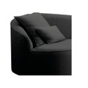 Ver imagem 5 de Divã Recamier Curvo Sala de Estar Inglaterra Lado Direito 150cm Linho Preto - Incasa Decor