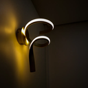 Ver imagem 4 de ARANDELA FLUIRE DOURADO (C)20CM (L)30CM (A)40CM 1X12W 3000K 720LM - ARANDELA FLUIRE DOURADO (C)20CM