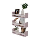 Ver imagem 2 de Kit 3 Prateleiras Porta Objetos Rosa 60 X 12cm Suporte Invisivel