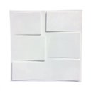 Ver imagem 1 de Kit 8 Placas Revestimento 3D para Parede 50x50cm Turmalina Ouro Fino Branco