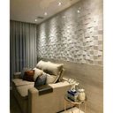Ver imagem 2 de Kit 8 Placas Revestimento 3D para Parede 50x50cm Turmalina Ouro Fino Branco