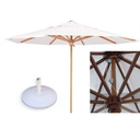 Ver imagem 1 de Guarda-sol Grande 2,40m com Estrutura de Madeira e Suporte de Chão - Nossa Kasa