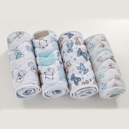 Kit 3 peças Protetor de Berço Vivaldi Baby Urso Azul Ref: 66.01.0022/3120 - 2