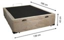 Ver imagem 2 de Base Box Baú Casal 138 X 188 Suede com Pistão Gás So1clique - Bege
