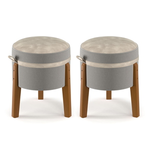 Puff Rest:kit 2 Cinza