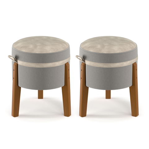 Puff Rest:kit 2 Cinza