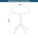 Ver imagem 2 de Mesa Redonda Gávea Rivatti 75cm PP Fendi-Aço Fendi