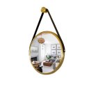 Ver imagem 4 de Espelho Redondo Adnet 40cm Suspenso Moderno Luxo - Dourado