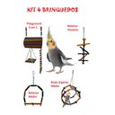 Ver imagem 2 de Balanço para Calopsita Agapornis Periquitos Kit 4 brinquedos