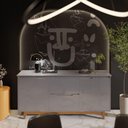 Ver imagem 5 de Aparador Buffet 2 Portas 2 Gavetas Balcão Multiuso Cinza