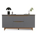 Ver imagem 6 de Aparador Buffet 2 Portas 2 Gavetas Balcão Multiuso Cinza