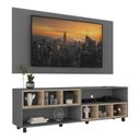 Ver imagem 1 de Rack com Painel e Suporte TV 65" com Nichos e Rodízios Jazz Multimóveis V1038