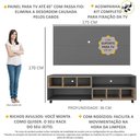Ver imagem 4 de Rack com Painel e Suporte TV 65" com Nichos e Rodízios Jazz Multimóveis V1038