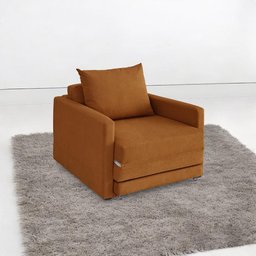 Poltrona Sofá Cama Solteiro 85cm Trento Terracota Estofama - 4